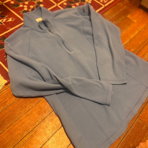 Stay warm and stylish with this blue quarter-zip fleece. Perfect for any casual - Picture 2 of 7